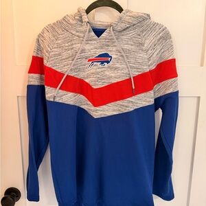 NFL Buffalo Bills Gray and Blue Hoodie with Red Stripe